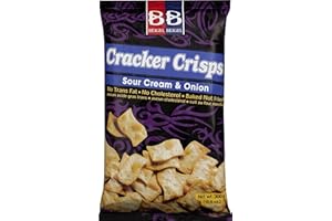 BEIGEL B&B Cracker Crisps, Sour Creme & Onion, 10.6 Oz (2 Pack) Nish Nosh Crackers for Salad garnish and Snacking