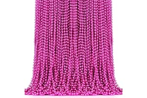 JoyGala 100PCS Bulk Parade Beads - Colorful Mardi Gras Bead Necklaces for Kids & Adults - Party Decorations & 33" Festival Parade Throw Accessories Bulk Beads for Wedding, Birthday
