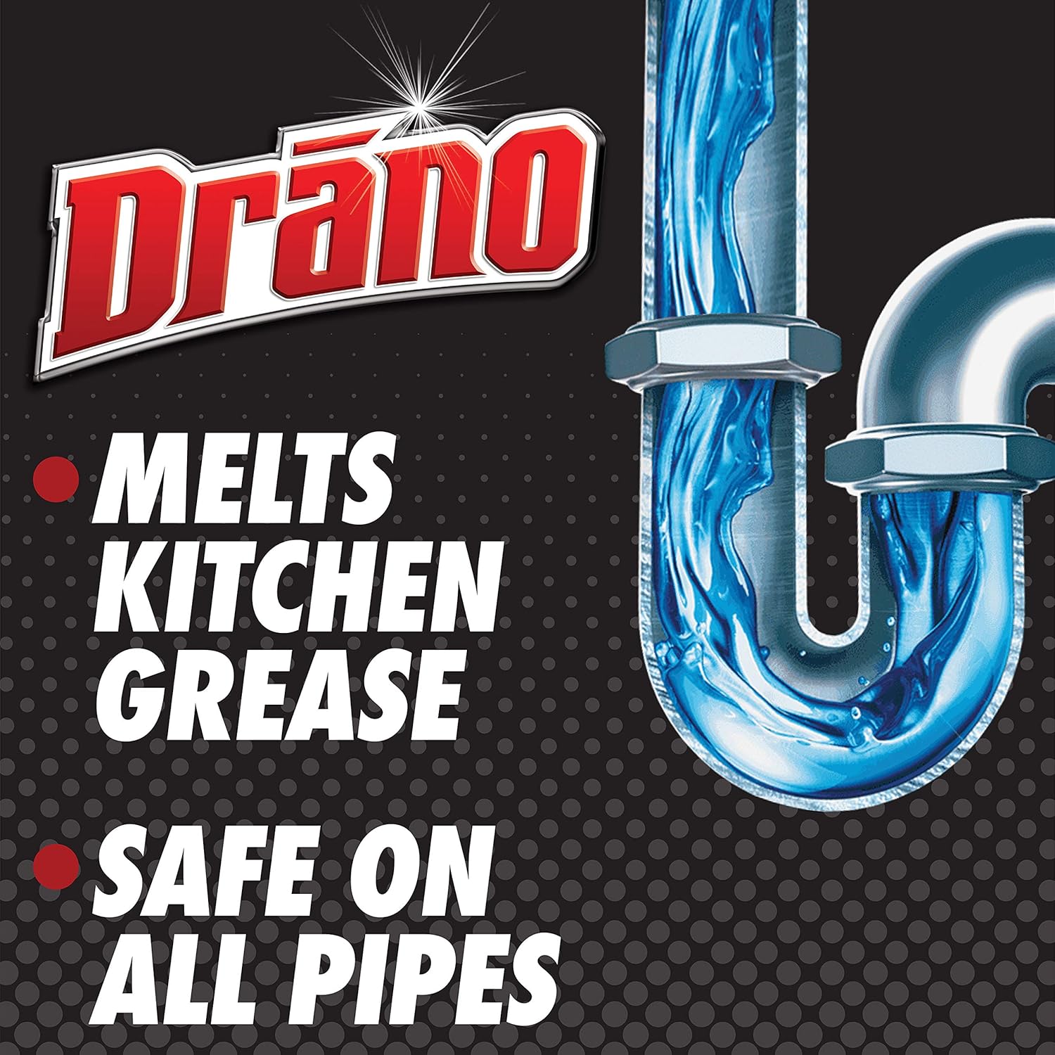 Drano Kitchen Granules Drain Clog Remover and Cleaner, Unclogs blockage from Grease or Cooking Oil, 17.6 oz: Health & Personal Care