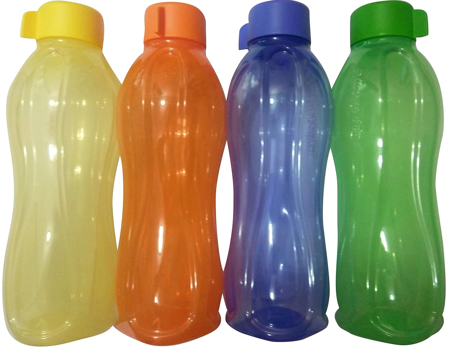 TUPPERWARE WATER BOTTLE AQUASAFE 1 LITRE (1000ml) SET OF 4 New Colors