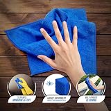 TDBS Microfiber Cleaning Cloth Large 40x40cm 50 Blue Super Absorbent view 2