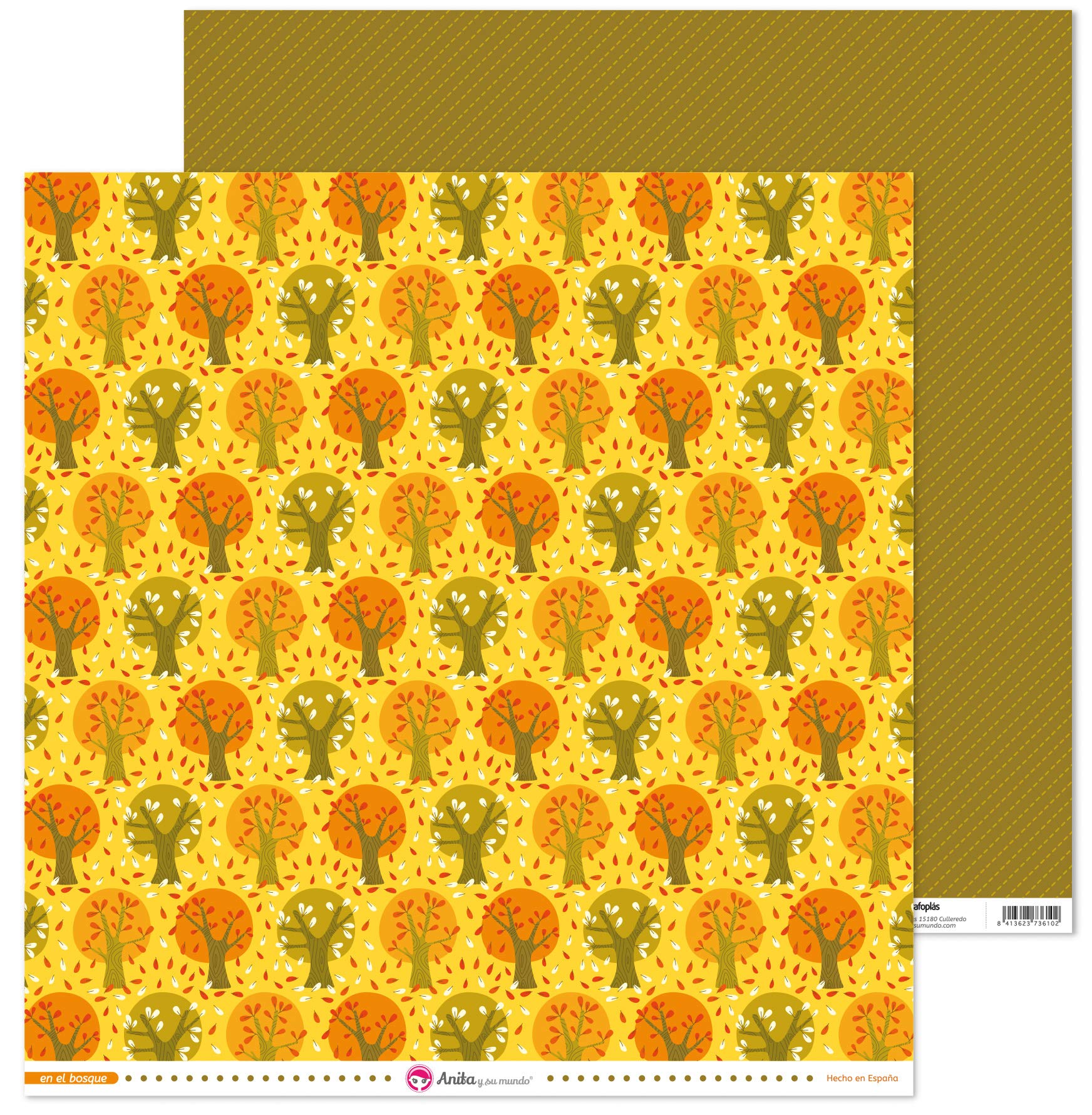 Anita and Su Mundo Collection in The Forest Scrapbooking Papers, Paper, Trees, 12" x 12"