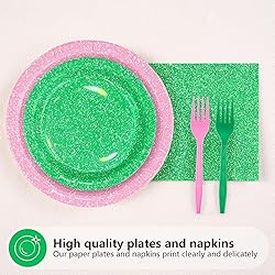 96 PCS Pink and Green Witch Party Supplies Witch