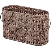 GRANNY SAYS Toilet Paper Storage, Toilet Paper Basket for Bathroom, 6 Mega Rolls Holder with Storage, Waterproof Bathroom Storage Baskets, Brown