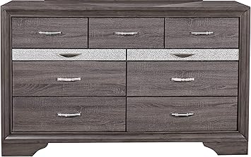 Amazon Com Global Furniture Usa Seville Dresser In Gray Kitchen