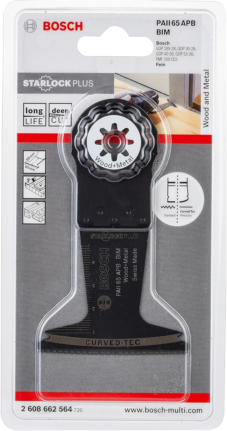 Bosch Professional BIM Plunge Cut Saw Blade PAII 65 APB Starlock Plus (for Wood and Metal 65 x 50 mm - Image 3
