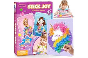 Beauwow Poke Art Kit for Girls - Mess Free Craft Activity, DIY Poke Hands Art for Kids, Creative Sensory Toy Set, Xmas Gifts for Ages 3 4-8 Year Old Girls Toys