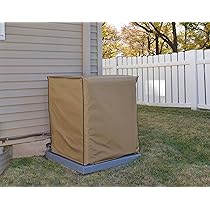 AC Cover Compatible With Air Conditioning System Unit Lennox Merit Model ML17XC1-030-230, Waterproof, Tan Nylon AC Cover For Outside Dimensions 28.5''W X 28.5'D X 29.5''H By Comp Bind Technology LLC