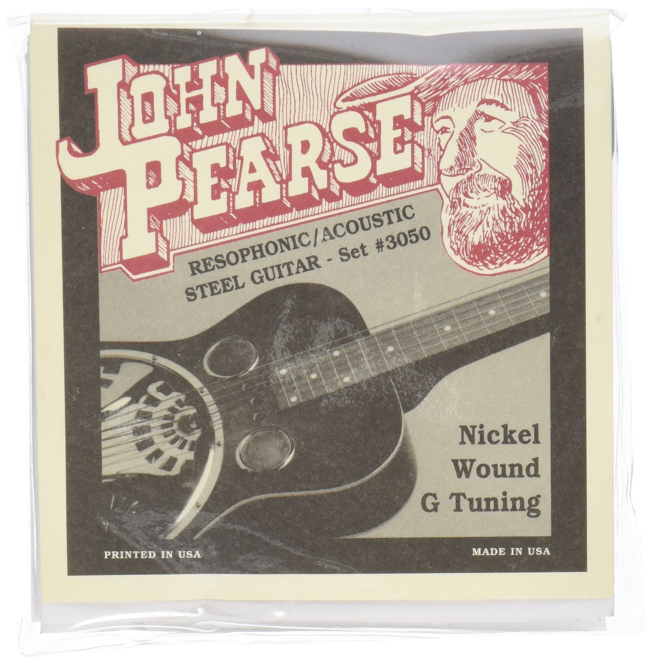 John Pearse Strings® 3050 Resophonic/Acoustic Steel Guitar - Nickel wound - G-Tuning