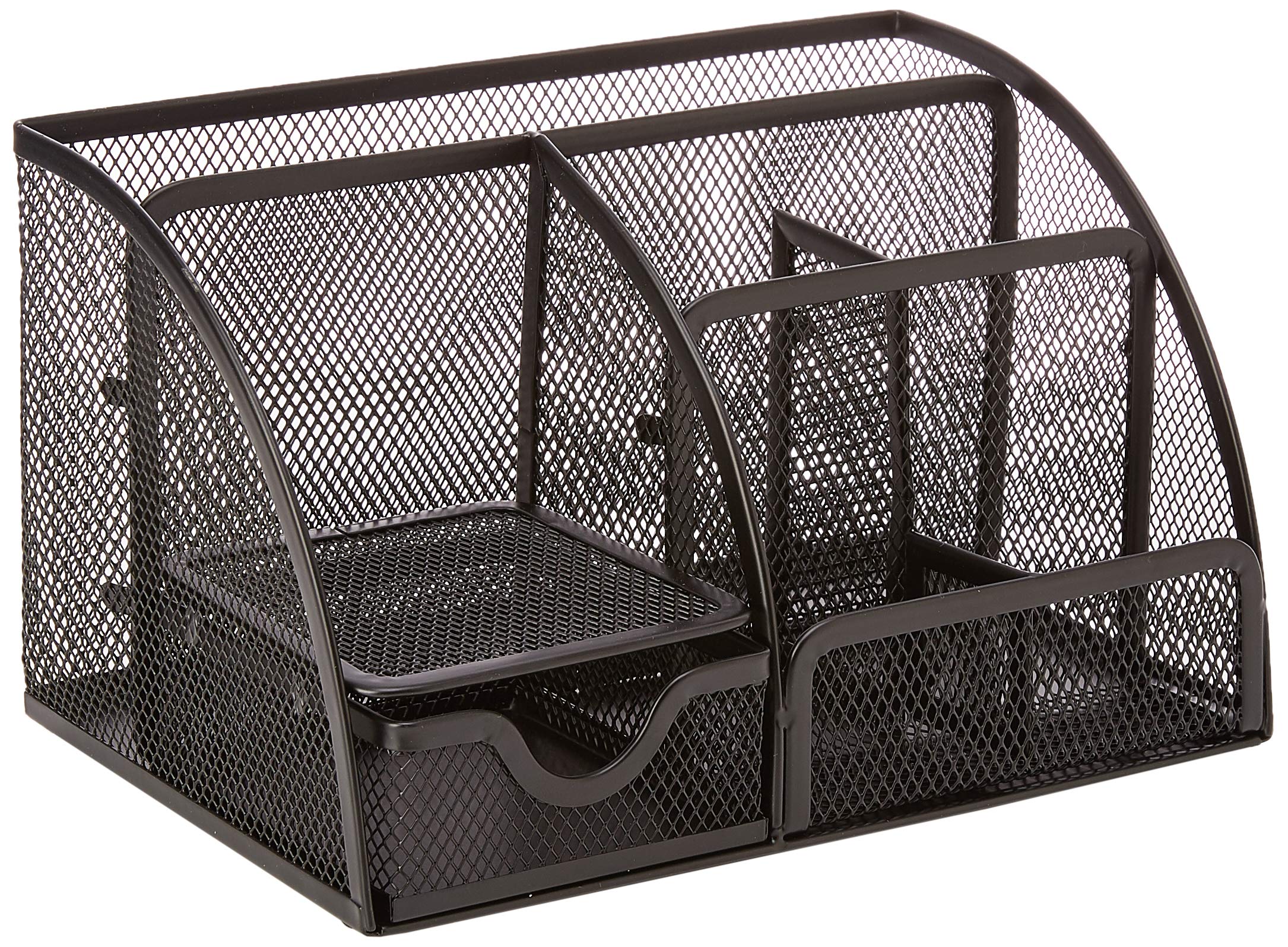 5 Star Office Desk Organiser Mesh Scratch Resistant with Non Marking Rubber Pads (Black) -FST