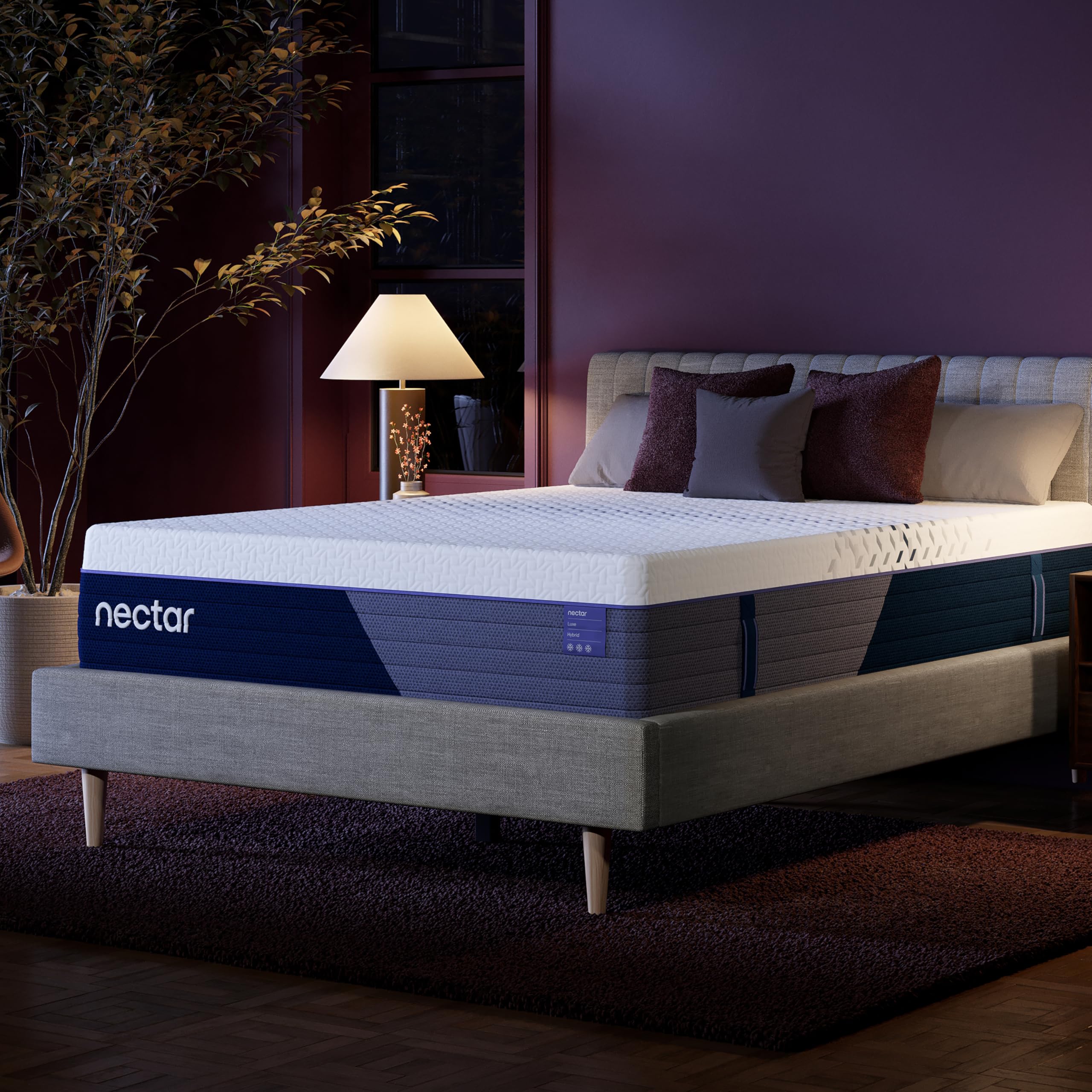 Photo 1 of Nectar Luxe Hybrid 14” Full Mattress - Medium Firm - Memory Foam & Innerspring Coils - Cooling Fibers - Back Pain Relief - Mattress in a Box - 365-Night Trial & Forever Warranty