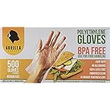 500 BPA Free Disposable Poly PE Gloves Large, Food Grade