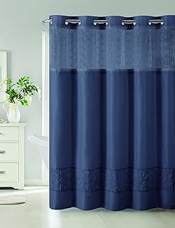 New Wamsutta 54 X 78 Fabric Shower Curtain Liner W Suction Cups