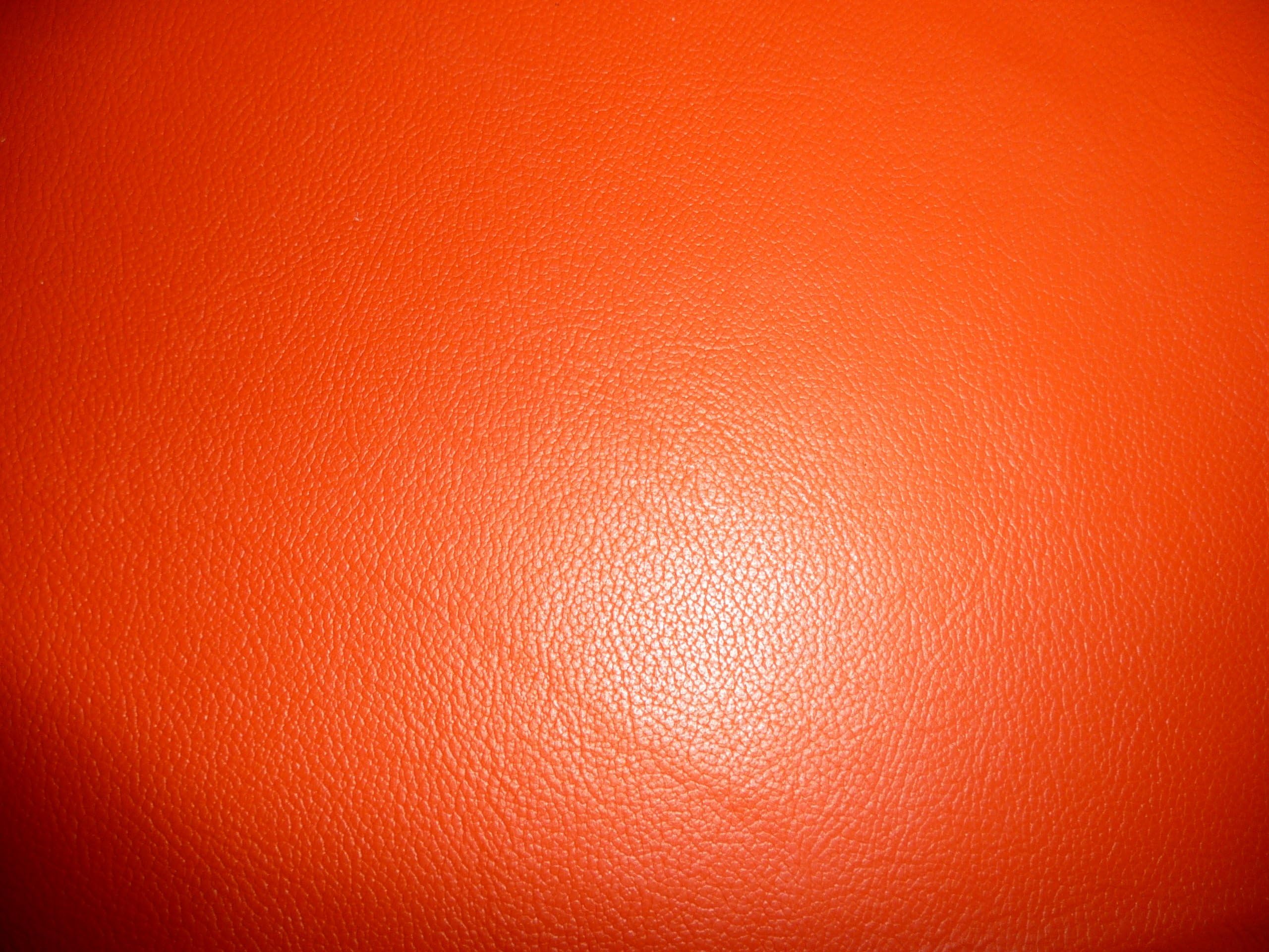 12"x20" Bright Orange Divine Top Grain Leather Cowhide