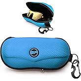 BLUPOND Sunglasses Case Semi Hard EVA Shell with Metal Hanging Hook Belt Clip Sun Glasses Storage