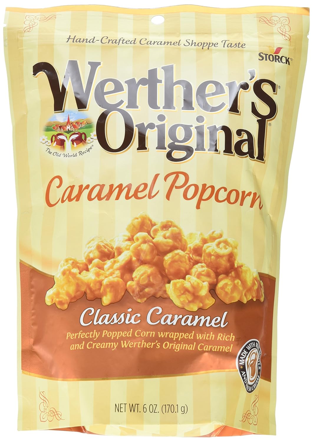 Amazon Com Werther S Original Caramel Popcorn Ready 6 Ounce Bag