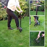 DIVCHI Lawn Aerator Manual Heavy Duty With 4 Hollow Tines Long T-Handle view 6