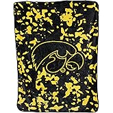 College Covers Everything Comfy Iowa Hawkeyes Soft and Warm Huge Raschel Throw Blanket, 86" x 63"