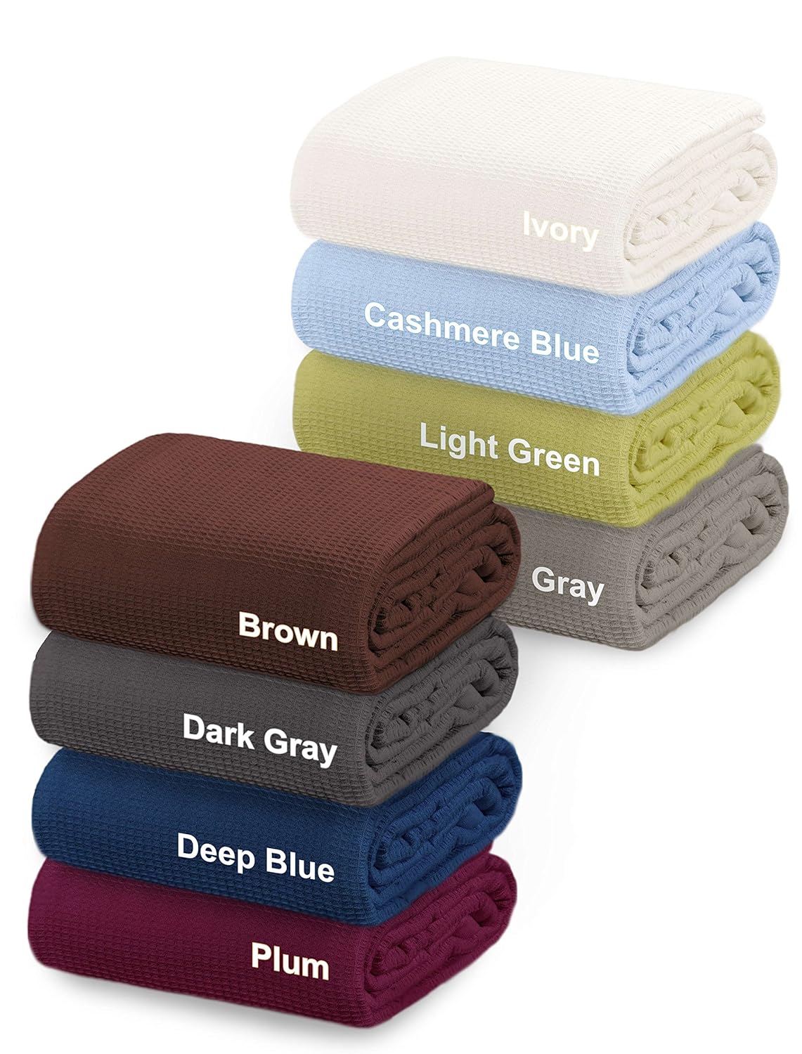 Crover Collection All Season Thermal Waffle Cotton Twin Blanket 66"x90" Brown with