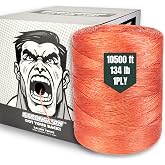 Strongman Baling Twine Roll &ndash; 1Ply, 10500 Ft, 105 LB Strength Polypropylene Rope &ndash; Won&rsquo;t Tangle or Snap When Tying, Bundling, or Baling &ndash; Ideal for Farming, Gardening &amp; Heavy-Duty Jobs