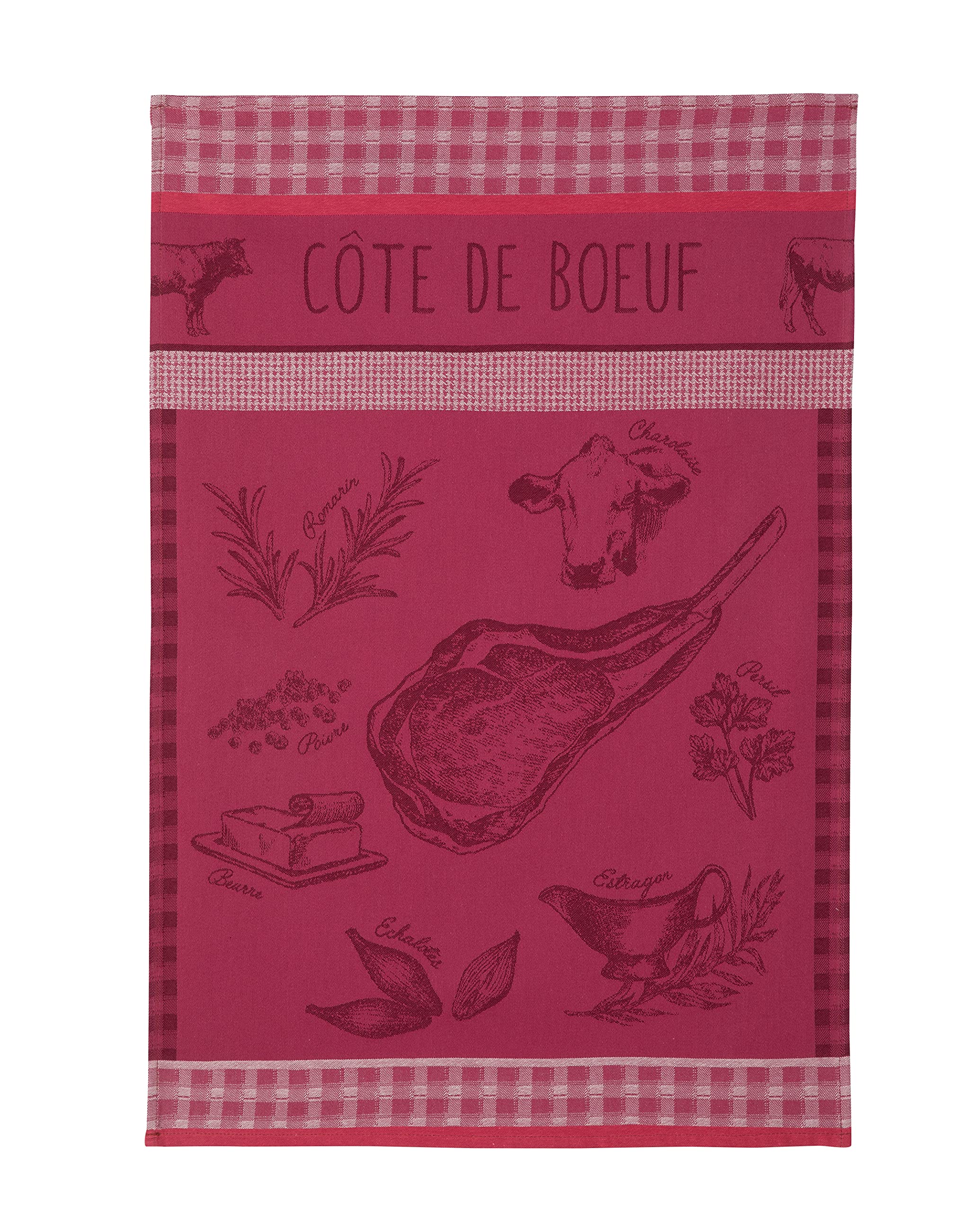 Coucke Cotton Tea Towel, Savoury Delights, (Cote de Beeuf)