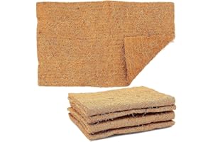Farmlyn Creek 4-Pack Coco Fiber Substrate Mats for Small Pets, Natural Coir (12x20 in)