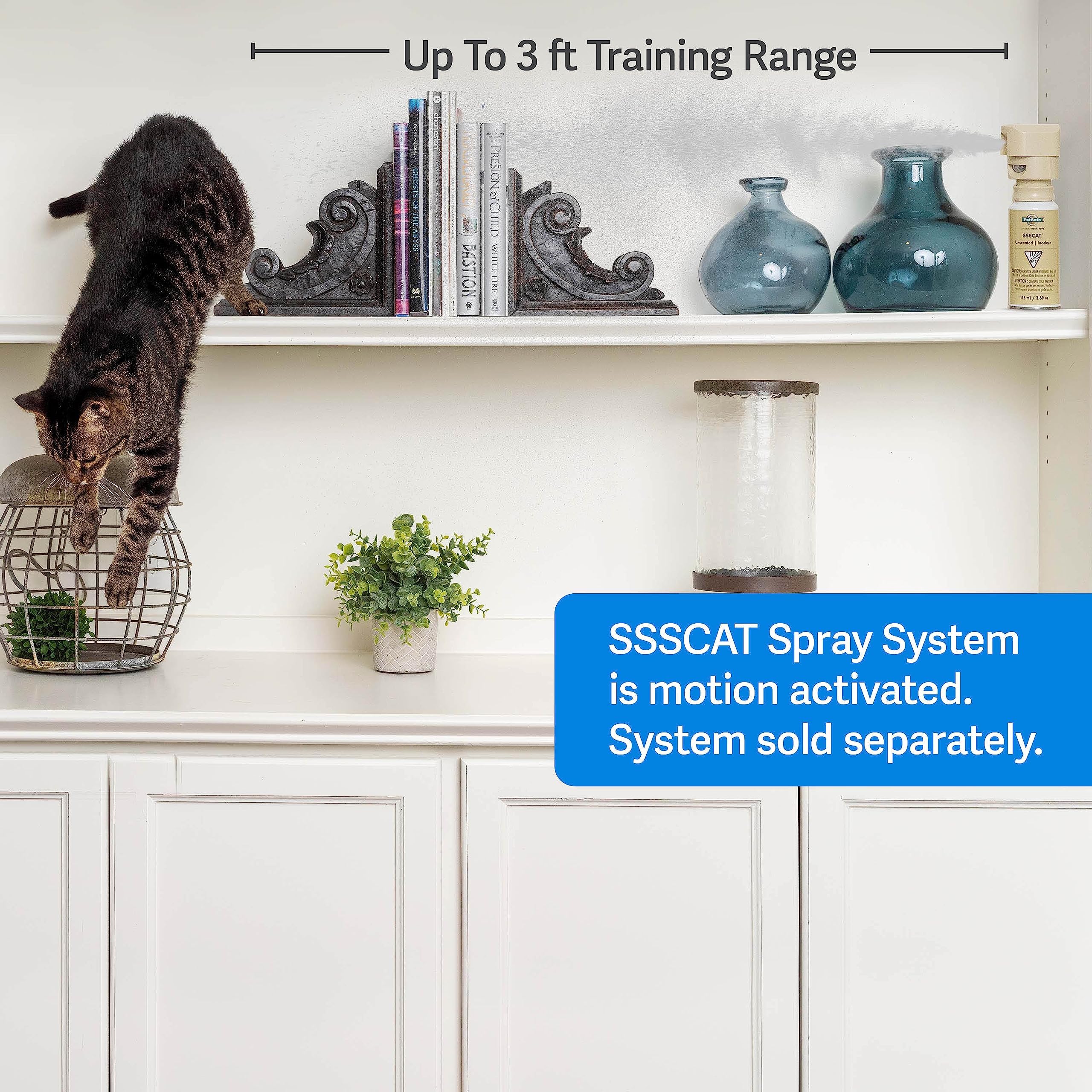 PetSafe SSSCAT Spray Replacement Can Only Use with SSSCAT Spray, Dog and Cat Deterrent System - Keeps Areas Pet Proof Environmentally Friendly Training Repellent - Protect Your Pets and Furniture