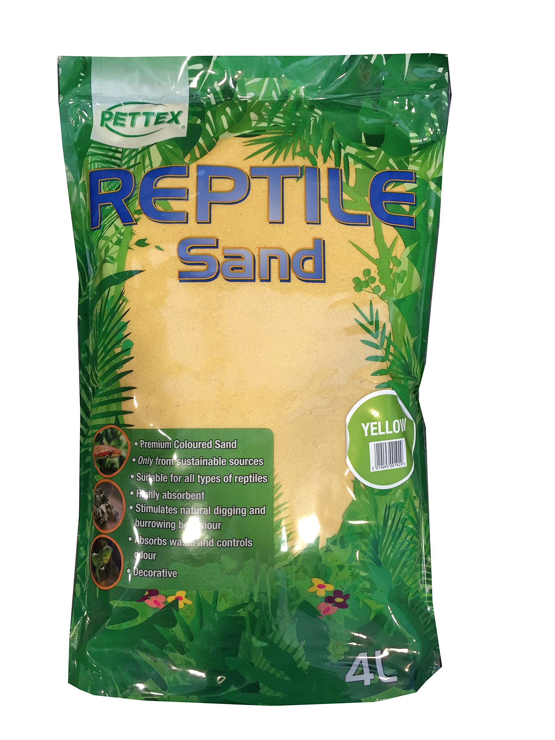 Pettex Reptile Coloured Calci Sand 4L Yellow
