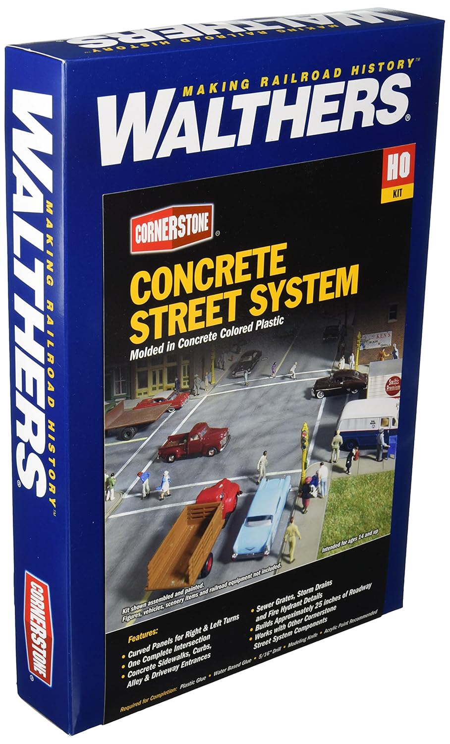 Walthers Cornerstone Series Kit Full Set HO Scale Concrete Street System