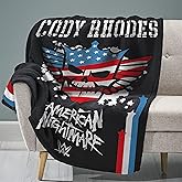 Sleep Squad WWE Cody Rhodes American Nightmare 60 x 80 Raschel Plush Blanket Wrestling Legend Super-Soft Throw