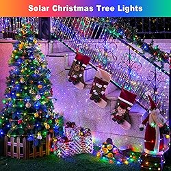 JMEXSUSS 2 Pack Solar Christmas Lights, Total 400