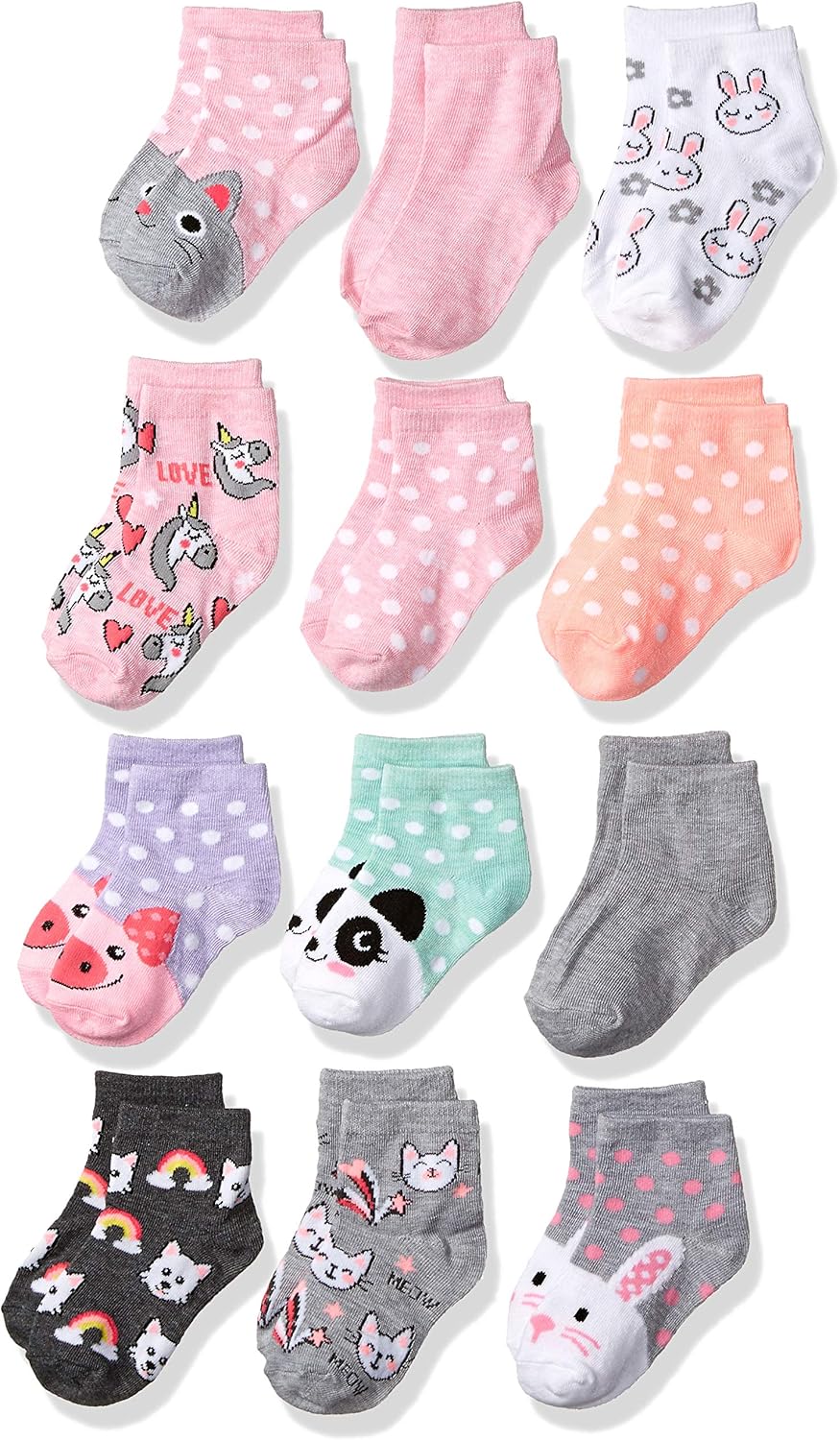 Cherokee Little Girls 12 Pack Shorty Socks: Clothing