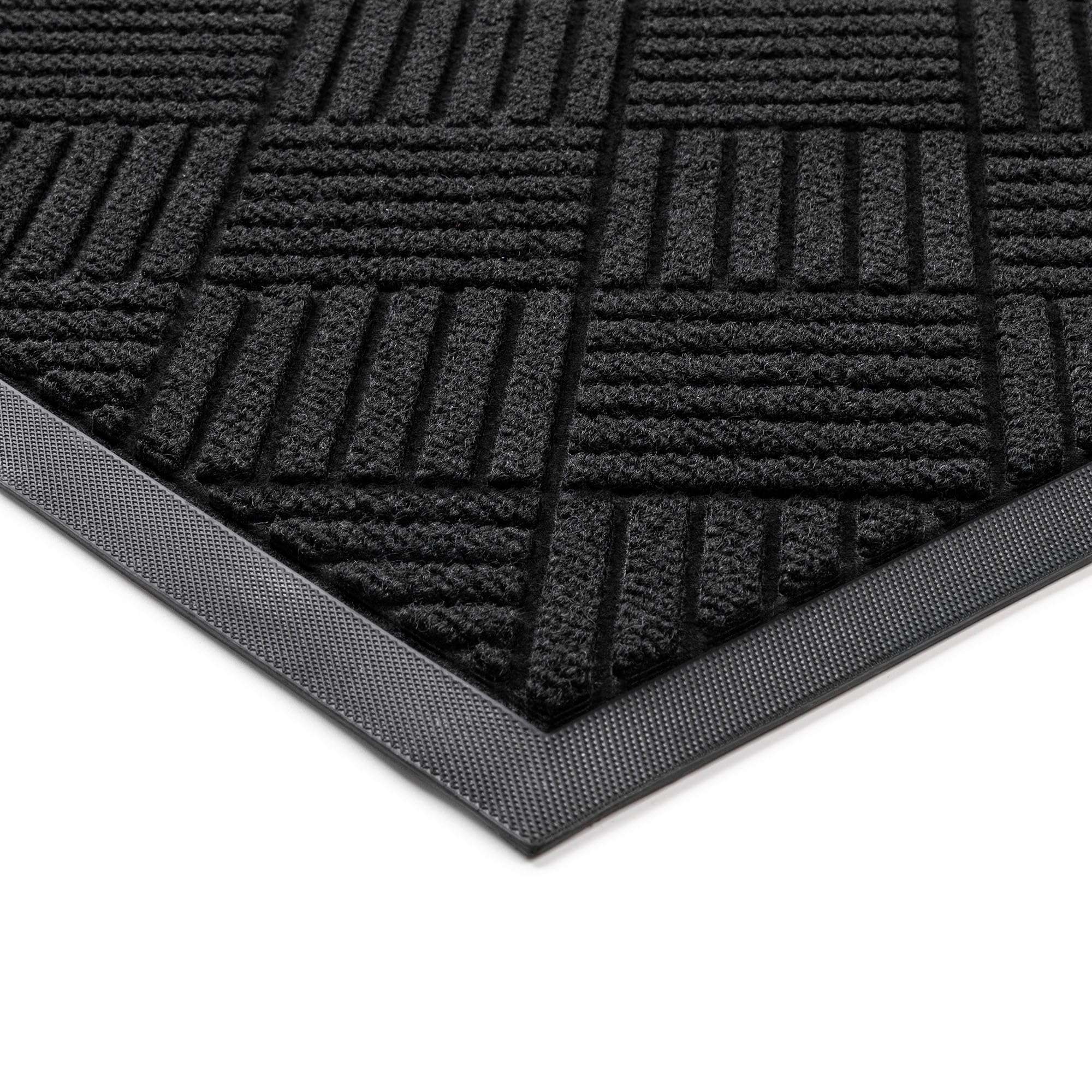 View 1 of 100pointONE Front Door Mat, Heavy Duty Indoor Outdoor Doormat, 60" x 48" Low Profile Outdoor Mats for Home Entrance, Stain and Fade Resistant Welcome Mat Ideal for High Traffic Area, Diamond Black