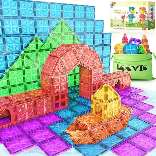 Magnetic Tiles Toddler Toys for Year Old Boys Girls, Magnetic