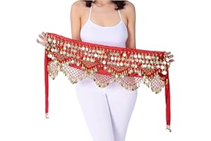 BREEVO Belly Dance Hip Scarf for Women S/M/L/XL