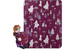 Northwest Frozen Character Hugger Pillow & Fleece Throw Blanket Set, 40" x 50", Dandelion Anna