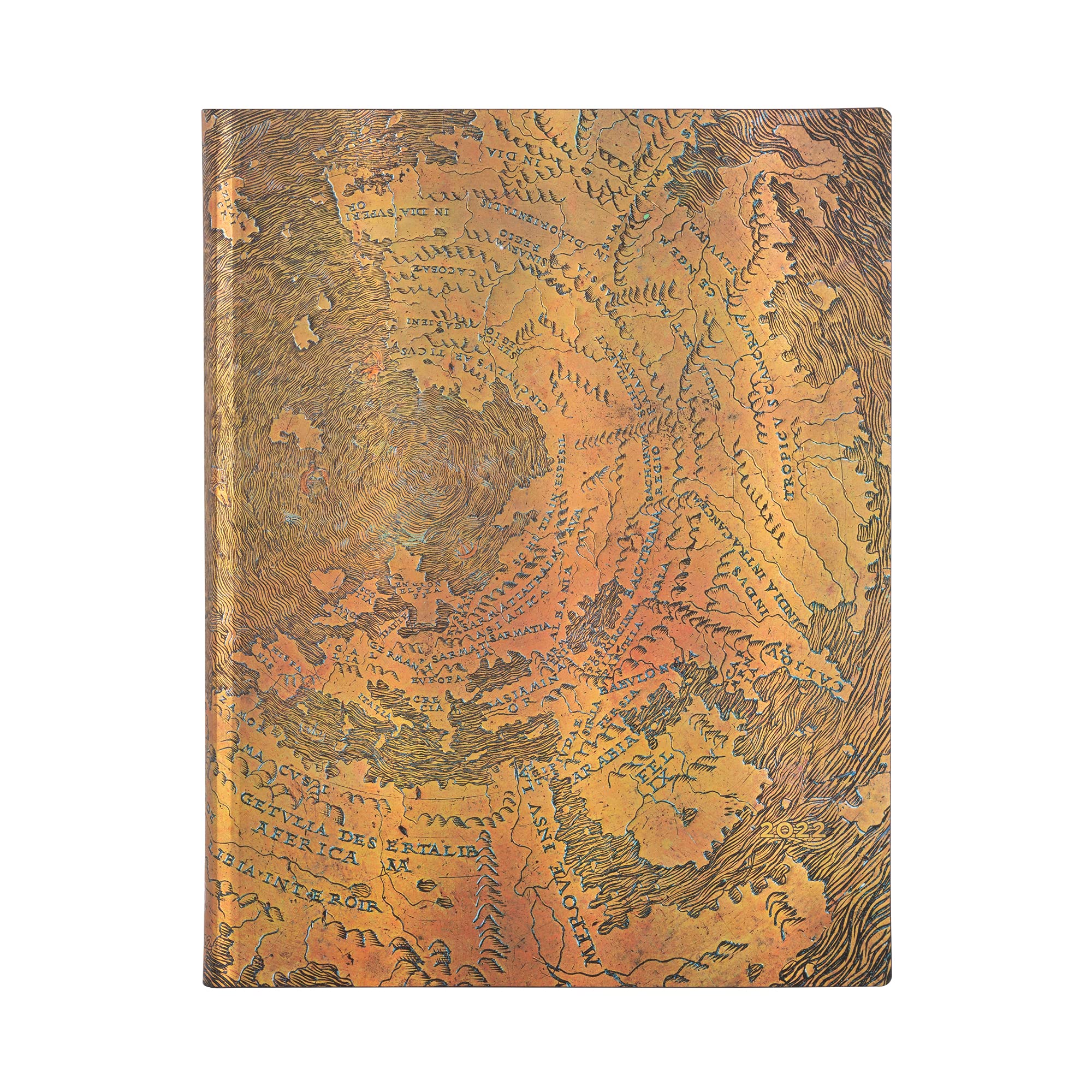 Paperblanks 12 Month Softcover Flexis Calendar 2022 Hunt-Lenox Globe | Vertical | Ultra (180 × 230 mm)