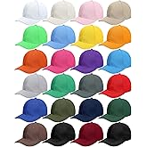 Handepo 24 Pcs Blank Baseball Cap Adjustable Back Strap Plain Blank Camouflage Hat Unisex Baseball Cap for Trucker Men Women