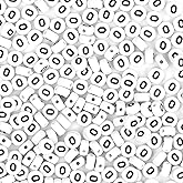 Auvoau 300Pcs Letter Beads O 4X7mm White Alphabet Beads Acrylic Round Shape Loose Beads for Name Bracelets Necklaces Key Chains DIY Jewelry Making (O)