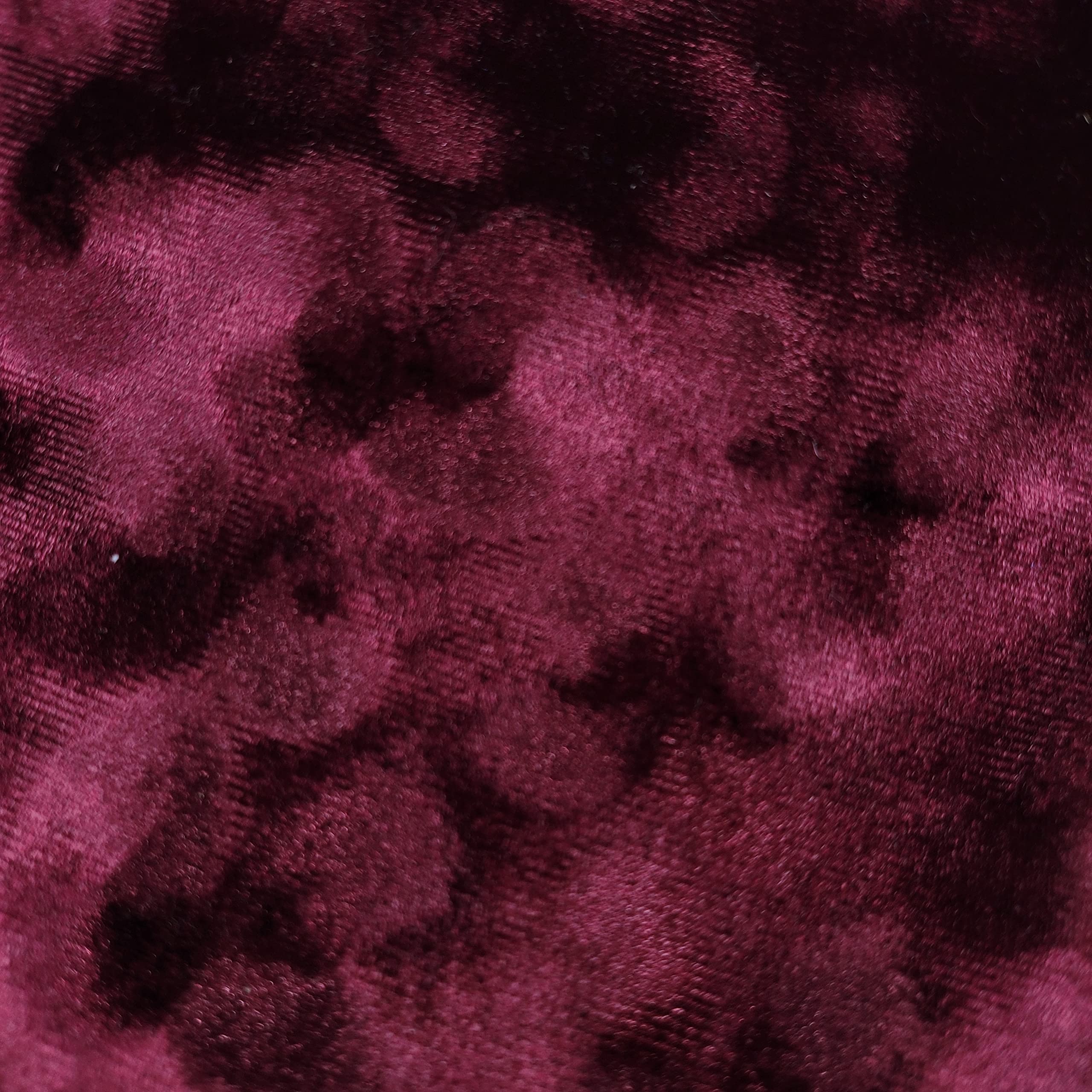 Luxurious Quality Soft Stretch Marble Crush Velvet Dress Craft Fabric Material Suitable for Home Decor, Curtains, Upholstery & More 58" - 150 cm Wide Sold As Pre - Cut Lengths (Plum (BB, 1 Meter)