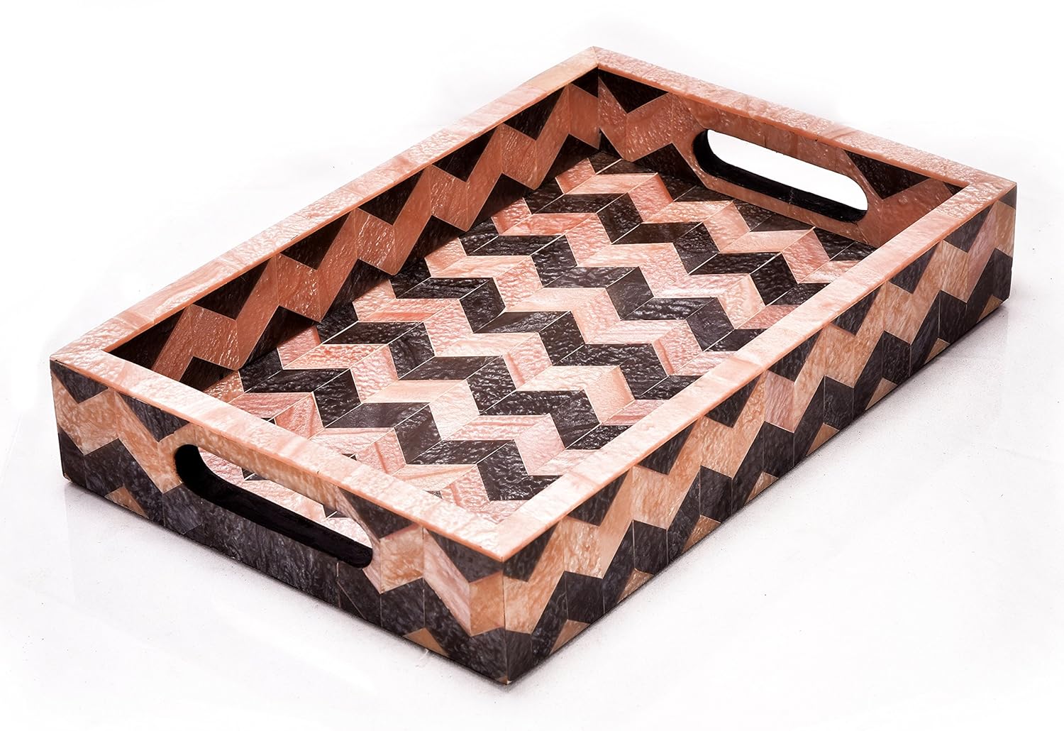 Wooden Tray with Resin Work On Top (12"X8"X2") Amazon.in Home & Kitchen