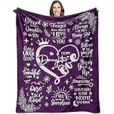 NORGOPRON Birthday Gifts for Daughter Valentines Day, Birthday Daughter Gift from Mom Mother Dad, Graduation Gifts for Daughters, to My Daughters Gift Blanket 60"X50"