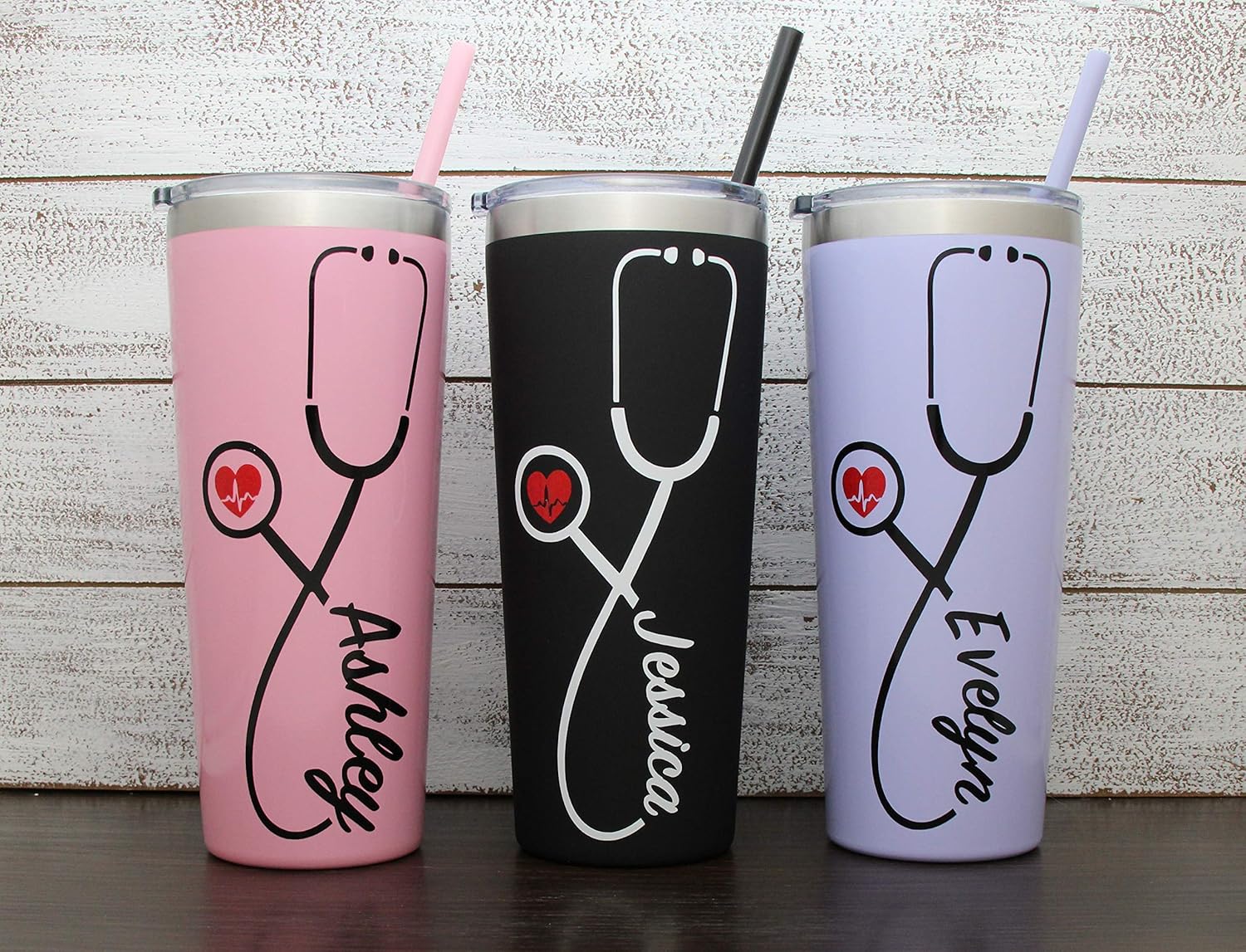 22 oz Nurse's Personalized Stainless Steel Tumbler with