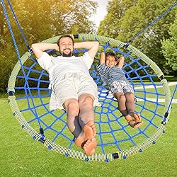 Trekassy 60" Large Spider Web Saucer Tree Swing for
