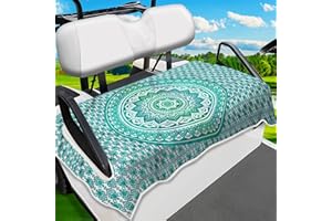 ENYORSEL Golf Cart Seat Covers, Ultra-Soft Golf Cart Seat Towel Blanket for Yamaha, EZGO, Club Car, Icon & More 2-Seat Carts, 100% Microfiber for Ultimate Comfort & Protection, 51" x 31"