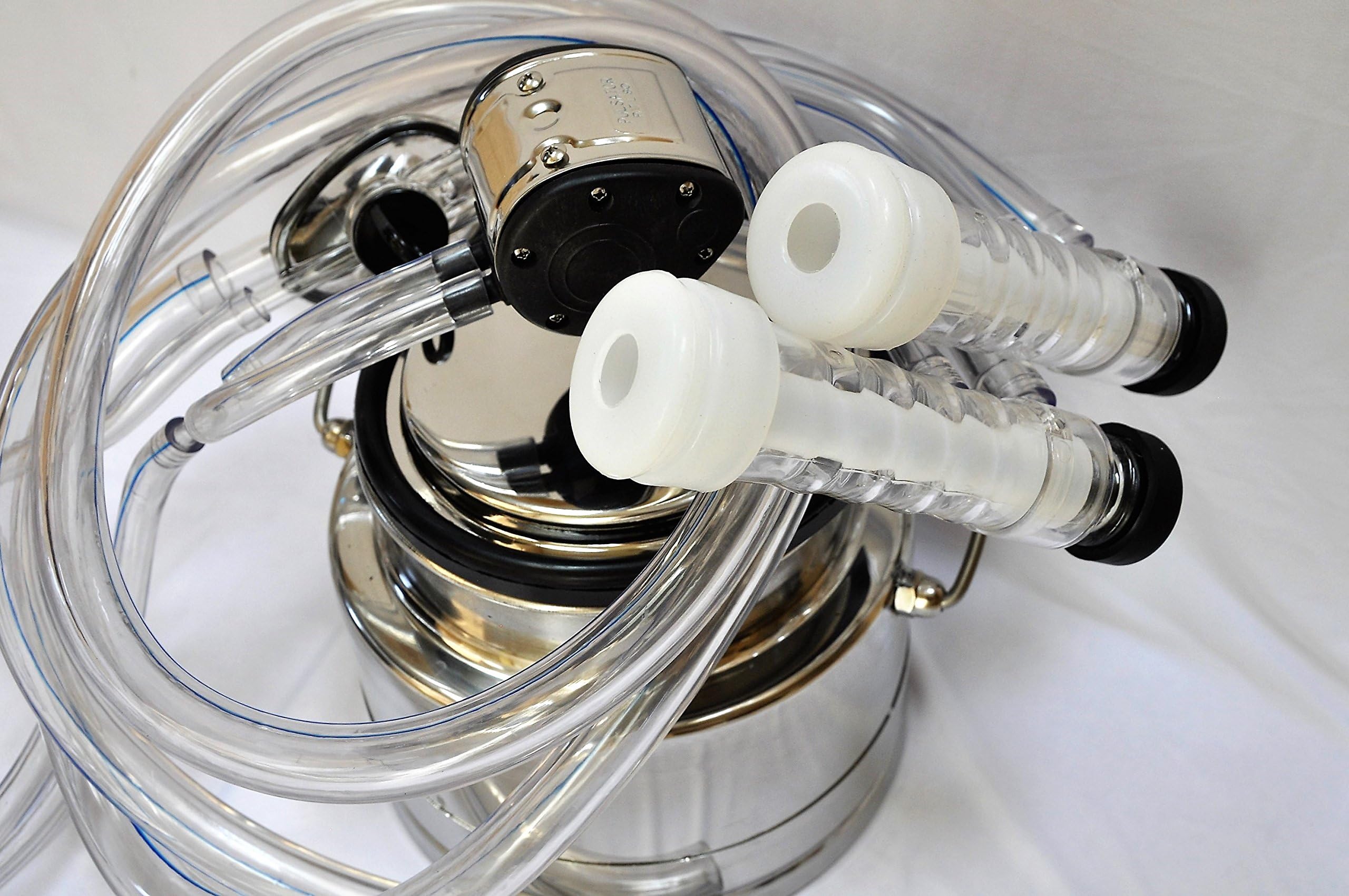 Goat Bucket Milker Station with 5 Liter SS Tank Claw Pulsator Shells Liners and Hoses