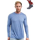 Merino.tech Merino Wool Base Layer - Mens 100% Merino Wool Long Sleeve Thermal Shirts Heavyweight, Midweight, Lite with Socks