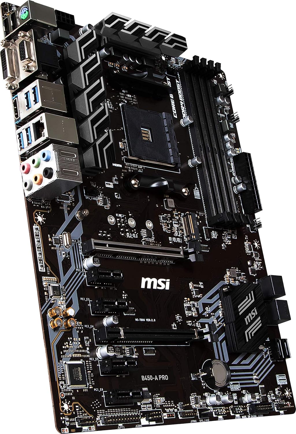 MSI B450-A Pro - Placa Base (AM4, AMD B450, 1 x PCI-E 3.0 x16 Slot ...