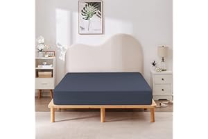 HBHLFZ Twin Fitted Sheet Only,Deep Pocket Sheet - Soft, Breathable Brushed Microfiber - Fully Elasticized Fit, Wrinkle Resistant, Colorfast, Twin Size, Navy