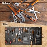 VonHaus Tool Pegboard 44pc Wall Storage Organiser for Shed Garage view 6
